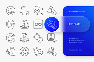 Refresh Outline Icons, an Outline Icon by cidcud_graphic