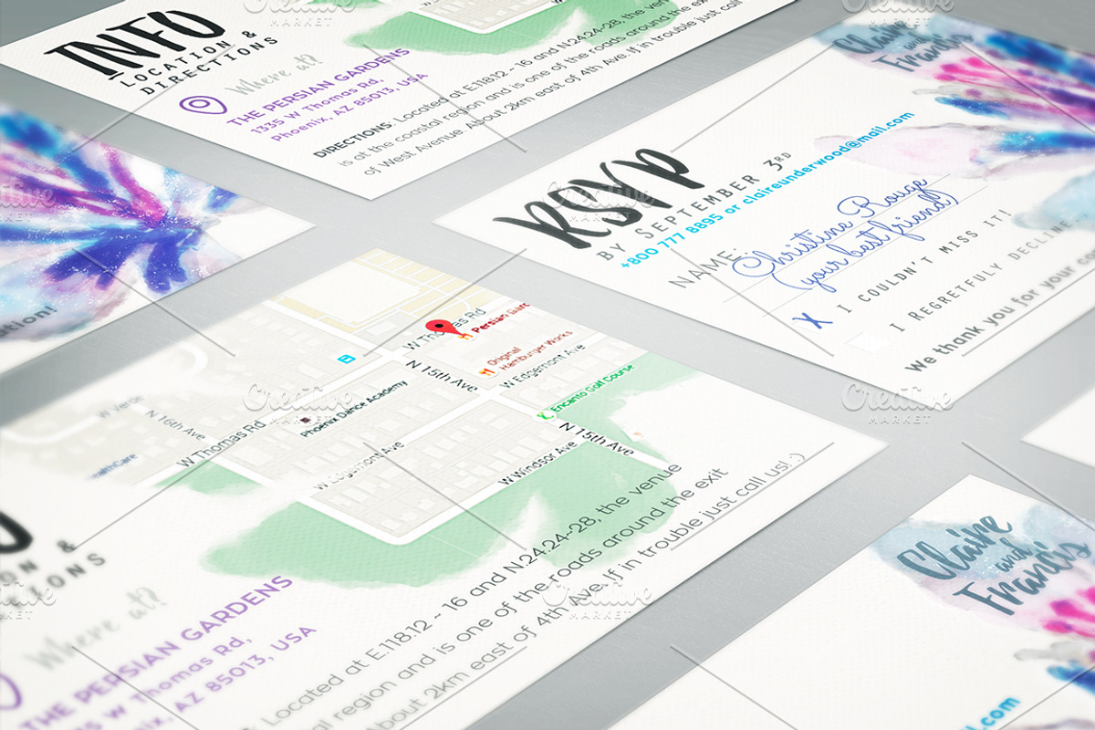 Dreamy Watercolor Wedding Suite II, an Invitation Template by The Wedding Shop (Photo 4 of 10)