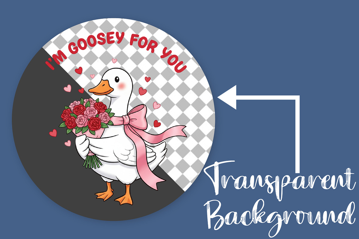 I'm Goosey For You Png, Valentine's, an Illustration by Canvas Craft (Photo 2 of 7)