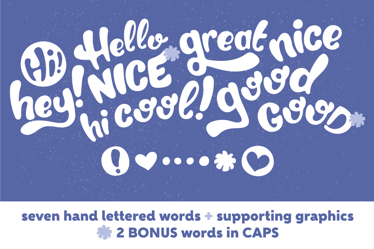 Hello Hand Lettered Vector Pack, an Illustration by tabsk (Photo 2 of 6)