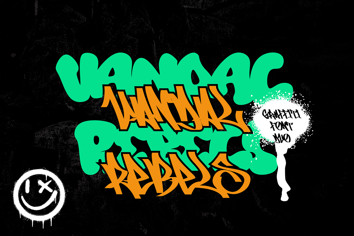 Vandal Rebels Duo, a Handwritten Font by asfgraphics (Photo 1 of 9)