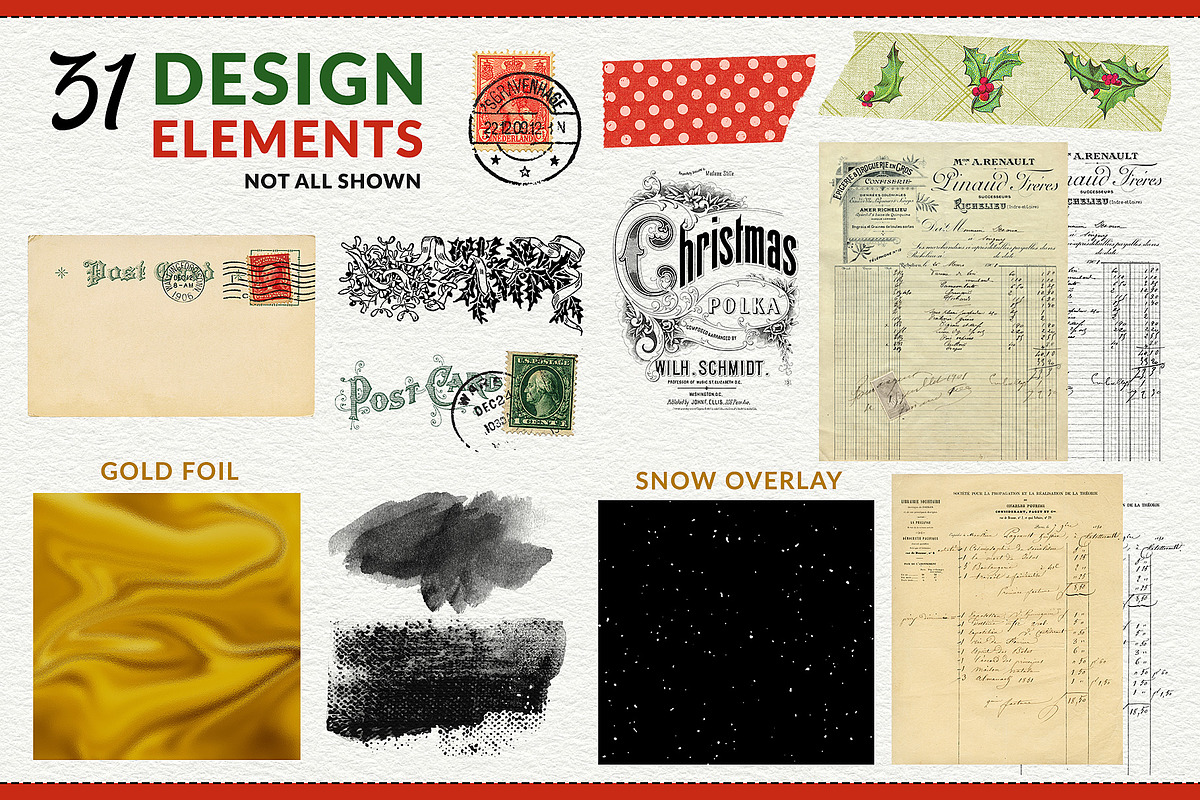 Complete Vintage Christmas Graphics, a Seasonal Illustration by French Kiss Collections (Photo 18 of 28)