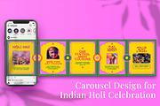 Indian Holi Celebration Instagram Ca, a Social Media Template by Attype (Thumbnail 3 of 5)