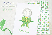 Golf Masters Watercolor Clipart DIY, a Graphic by LABFcreations (Thumbnail 4 of 4)