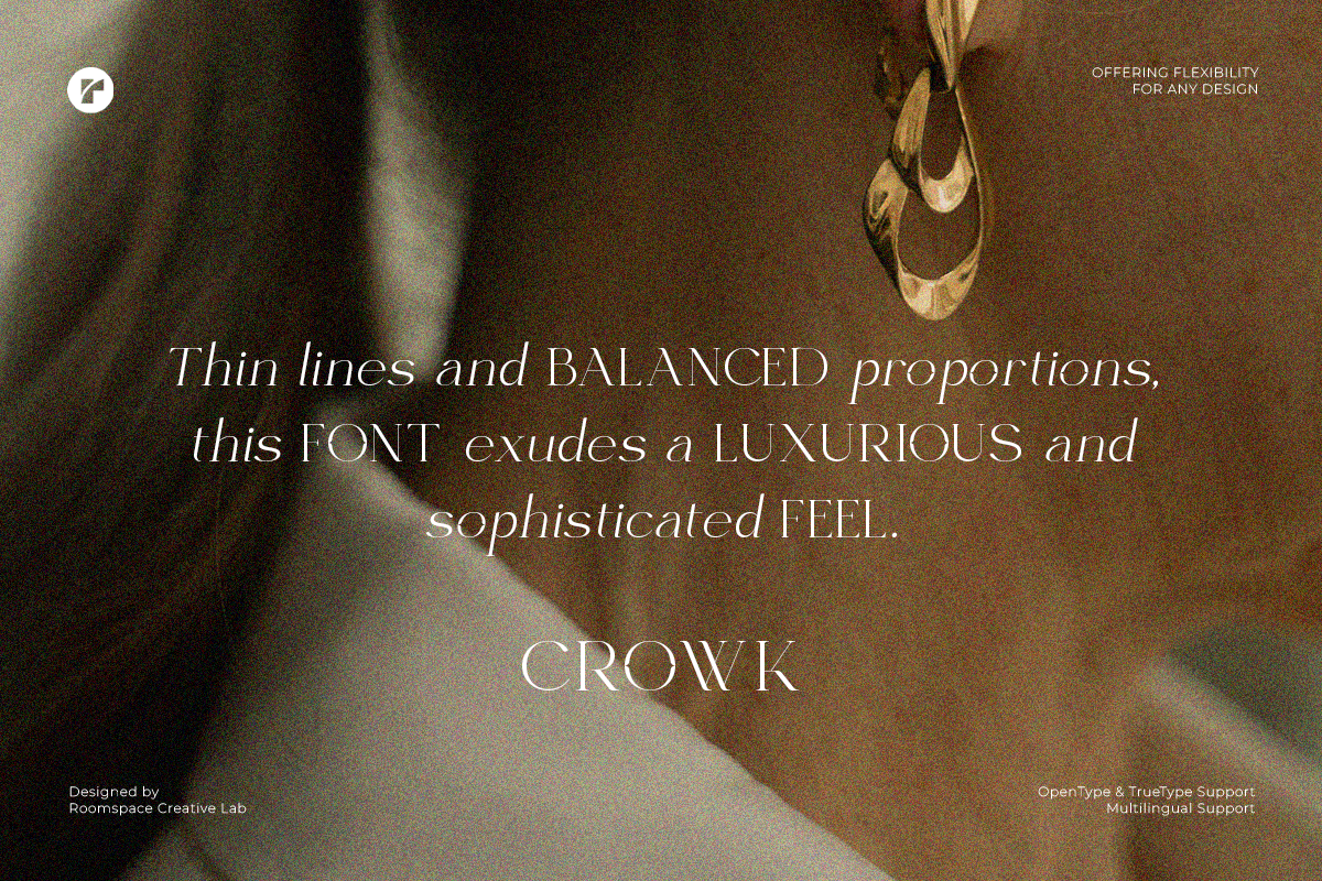 Crowk - A Luxury and Timeless Serif, a Serif Font by roomspace creative lab (Photo 3 of 11)