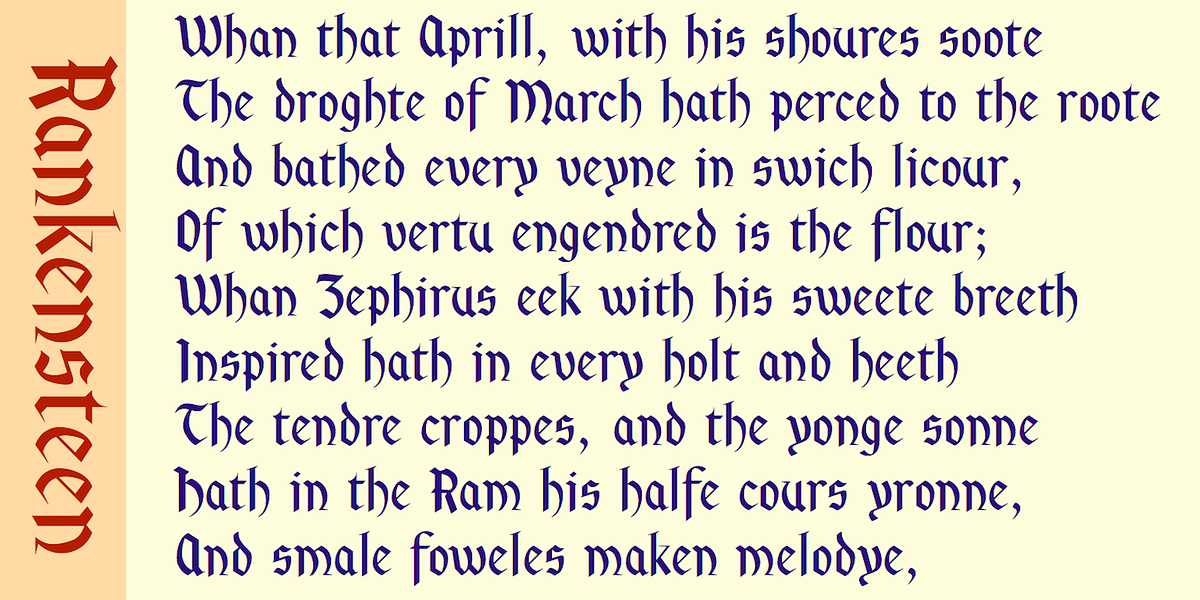 Rankensteen, a Blackletter Font by Ingrimayne Type (Photo 6 of 6)