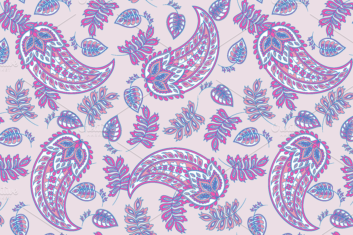 Summer patterns with paisley, a Pattern Graphic by antalogiya (Photo 8 of 10)