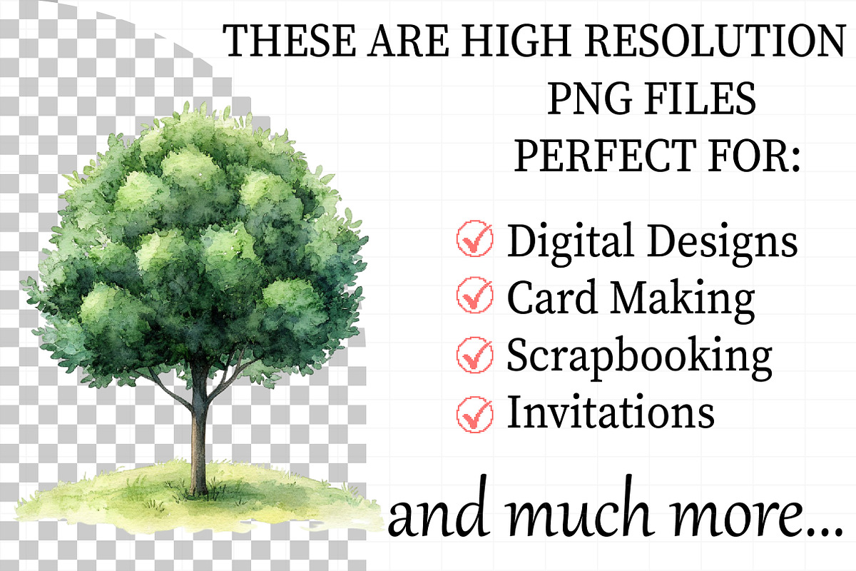 Green Trees and Leaves Clipart, an Illustration by Daily.Designs (Photo 2 of 8)