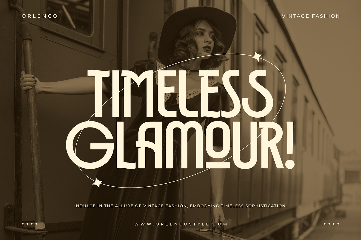 Orlenco - Art Deco Display Font, a Sans Serif Font by Ainun Jinan (Photo 7 of 12)
