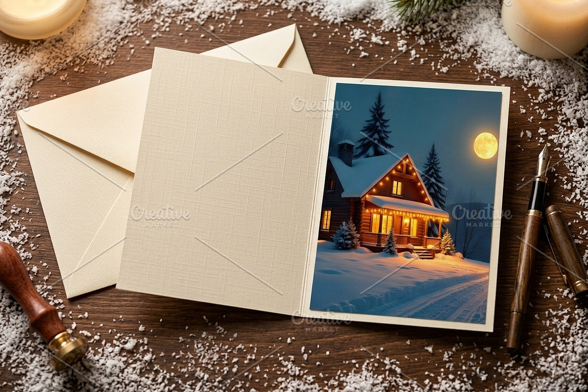 Cozy Winter Cabin Night Background, a Nature Photo by Aura Canyon HQ (Photo 3 of 7)