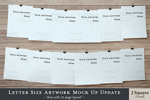 Letter Size Art Print Mock Ups