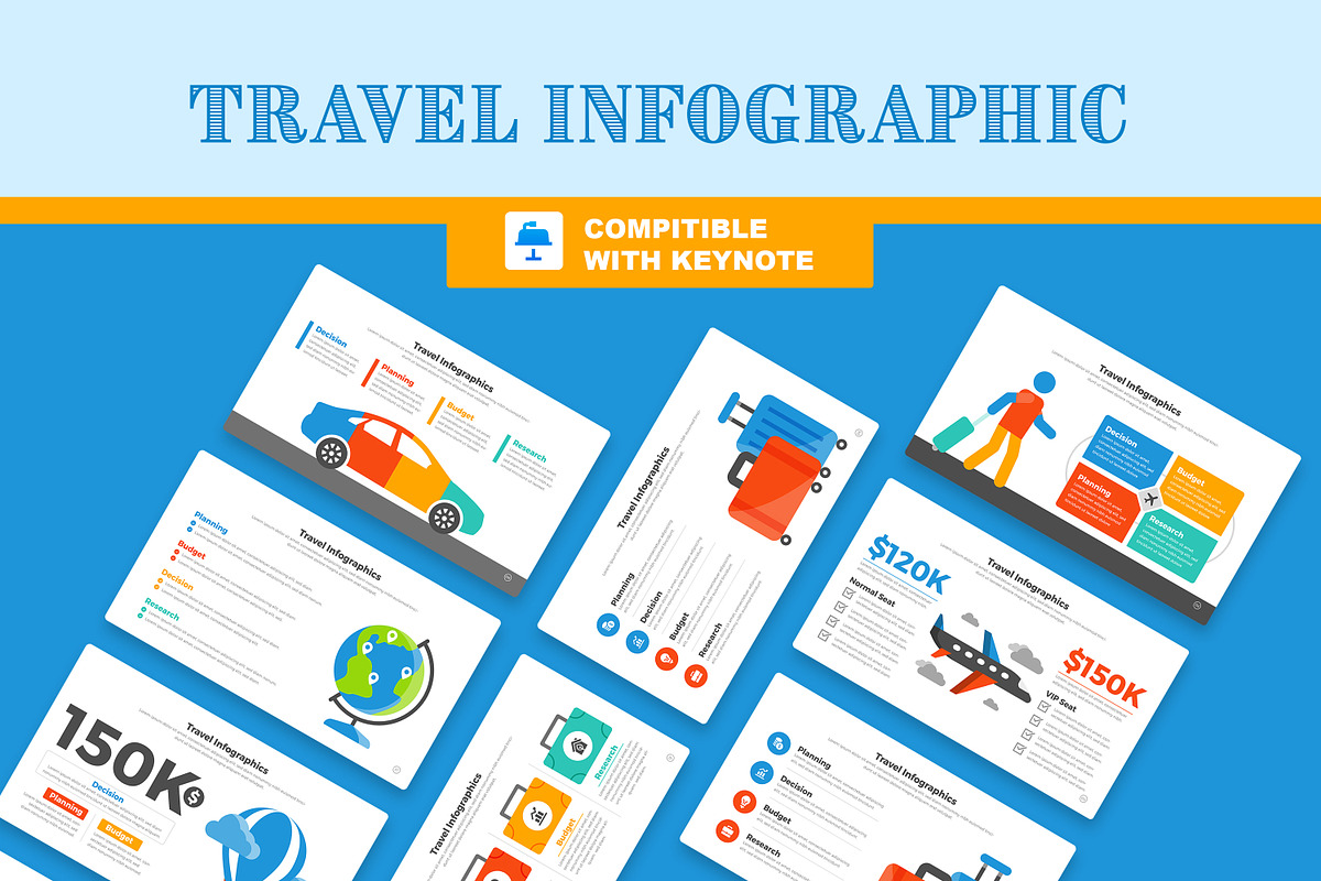 Travel Infographics Keynote, a Templates & Theme by Mighty-Slide (Photo 1 of 7)