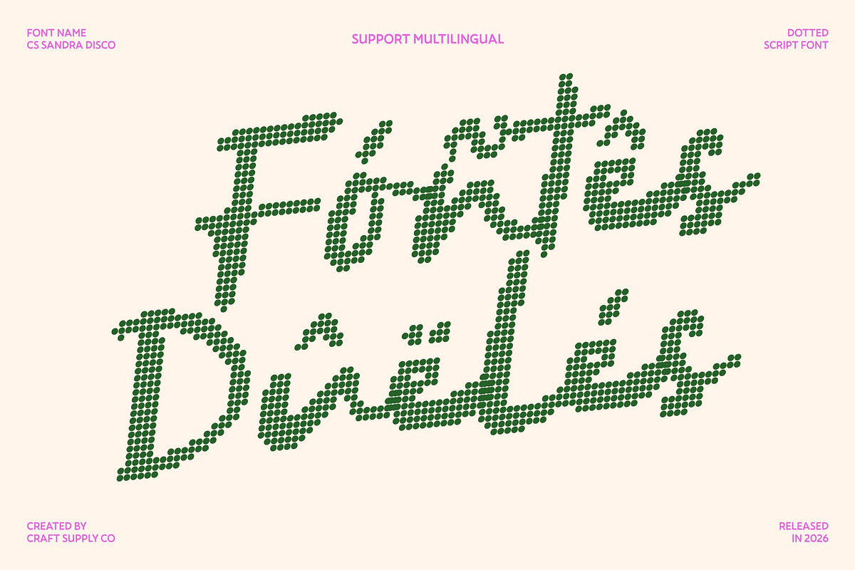 CS Sandra Disco, a Script Font by Craft Supply Co. (Photo 7 of 8)