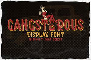 Gangsterous font + 10 designs