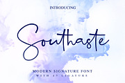 Southaste - a Signature Font, a Script Font by alphArtype (Thumbnail 1 of 11)