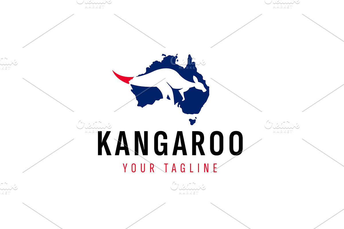 kangaroo logo icon illustration, a Branding & Logo Template by Dyn Studio