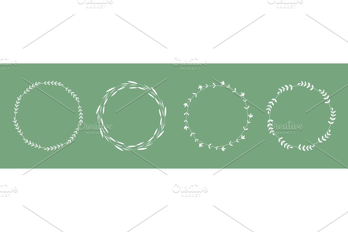White round frames with botanical, an Object Illustration by Tati_Kli