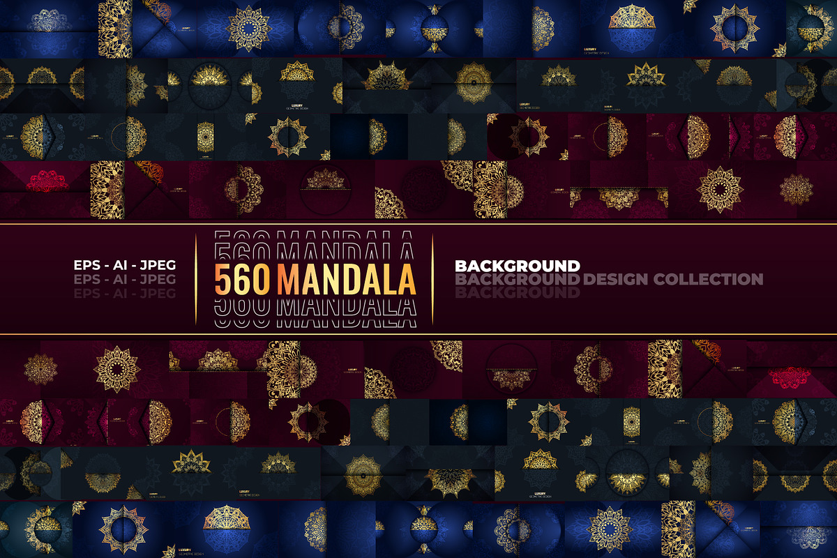 560+ Mandala Design Mega Collection, a Decorative Illustration by NJ Himel (Photo 1 of 289)