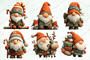 Christmas Gnome Clipart Bundle, an Illustration by Creative Art (Thumbnail 3 of 10)