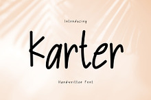 Karter is a cute handwritten font
