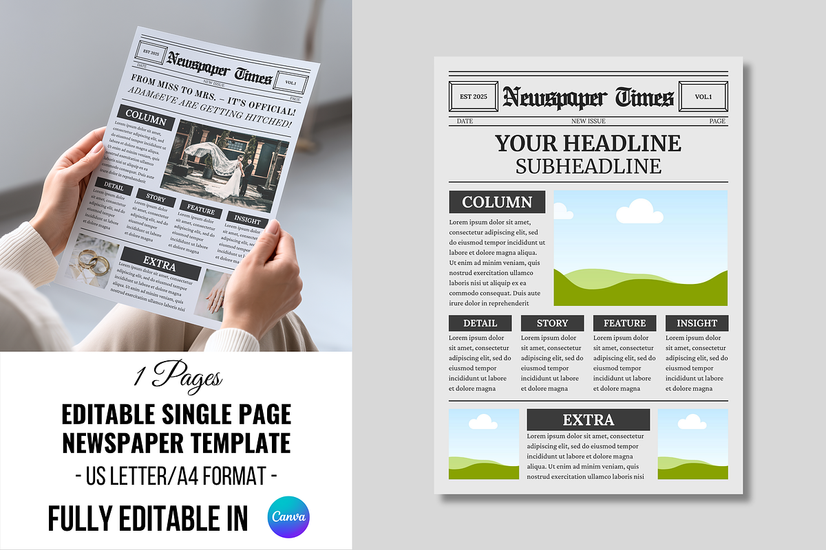 Front Page Newspaper Template, a Magazine Template by ZoloDesignHub (Photo 1 of 8)