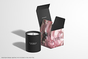 Candle With Cube Box Package Mockup, a Packaging Mockup by Sheikhadesign (Thumbnail 9 of 12)