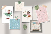 Cute Girl Explorers & Funny Dinos, an Illustration by danceyourlife (Thumbnail 2 of 11)