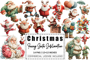 Funny Christmas Santa Sublimation, a Graphic by CitraGraphics