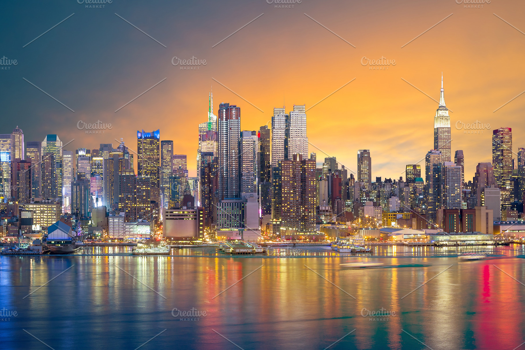 New york city with skyscrapers stock photo containing new and york, an Architecture Photo by f11photo