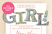 TWO Editable Baby Shower Template, a Design Template by Sally Salinas (Thumbnail 2 of 6)
