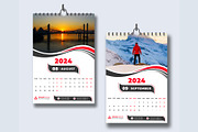 Wall Calendar 2024, a Stationery Template by pixelcreatx (Thumbnail 5 of 7)