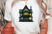 Watercolor Green Halloween Clipart, an Illustration by Craft Nest (Thumbnail 8 of 9)