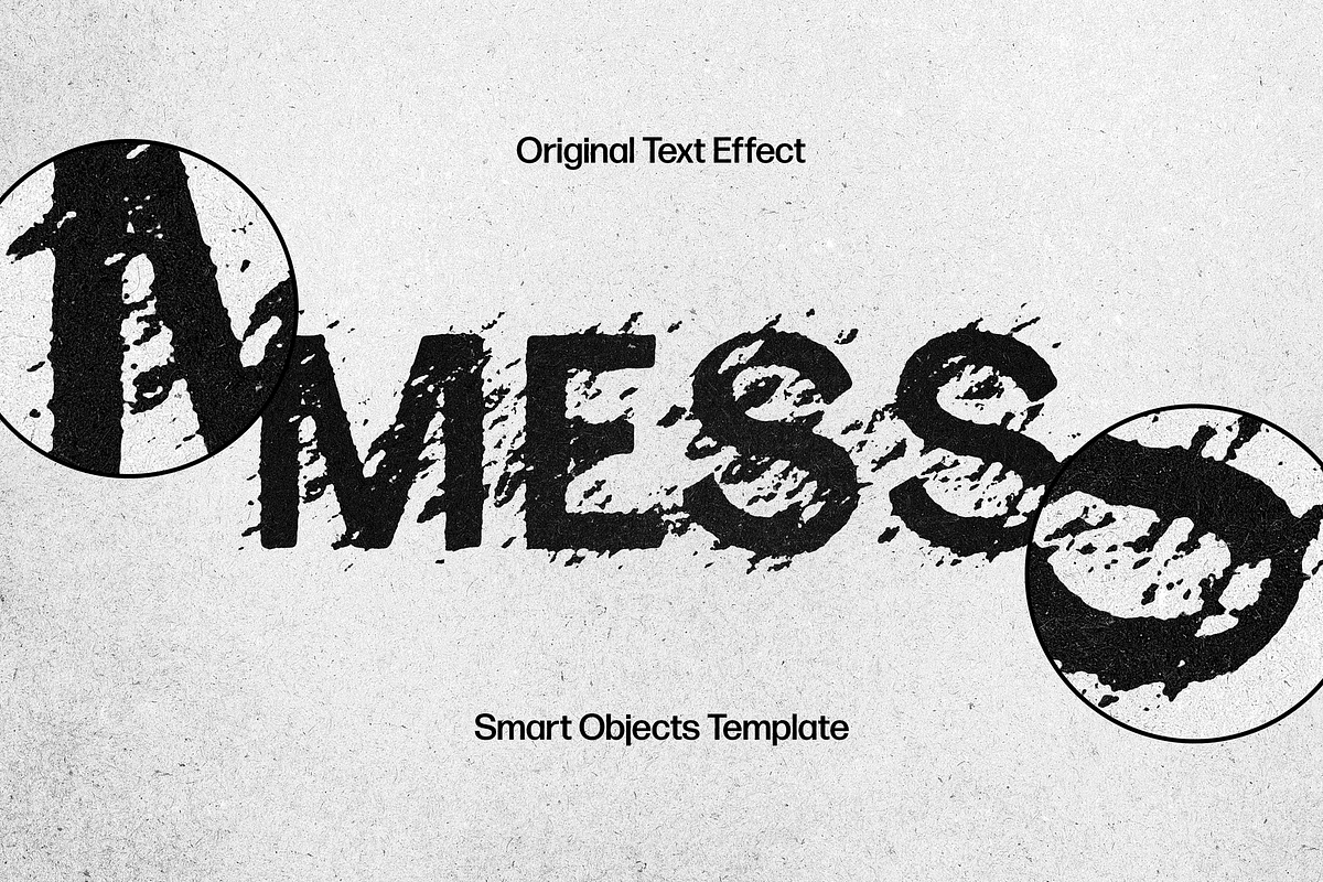 Messy Print Text Effect, a Layer Style Add-On by Design Squad