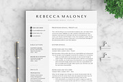 Resume/CV - The Maloney, a Resume Template by CreativeLandStudio (Thumbnail 3 of 9)