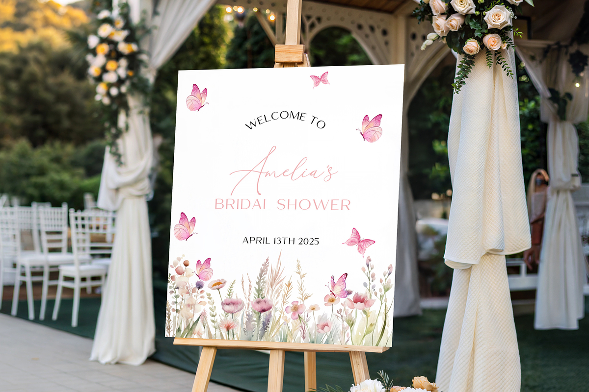Spring Bridal Shower Welcome Sign, an Invitation Template by Digital_Mind (Photo 6 of 6)