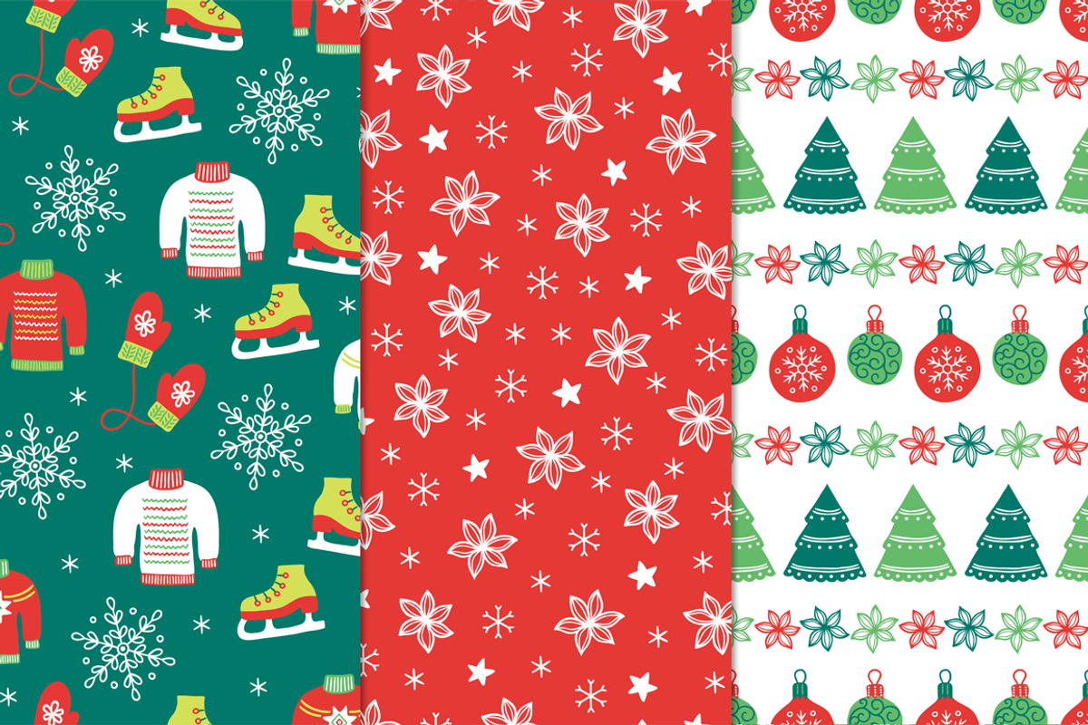 12 Christmas Seamless Patterns, a Pattern Graphic by miumiu