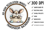Whimsical Easter Bunny Clipart, an Illustration by Craft Nest (Thumbnail 2 of 11)