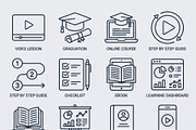 Bundle Online Learning Outline Icons, an Outline Icon by adenpinkstore (Thumbnail 20 of 23)