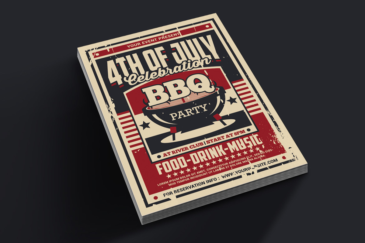 4th of July Celebration BBQ Party, a Flyer Template by Muhamad Iqbal hidayat (Photo 2 of 4)