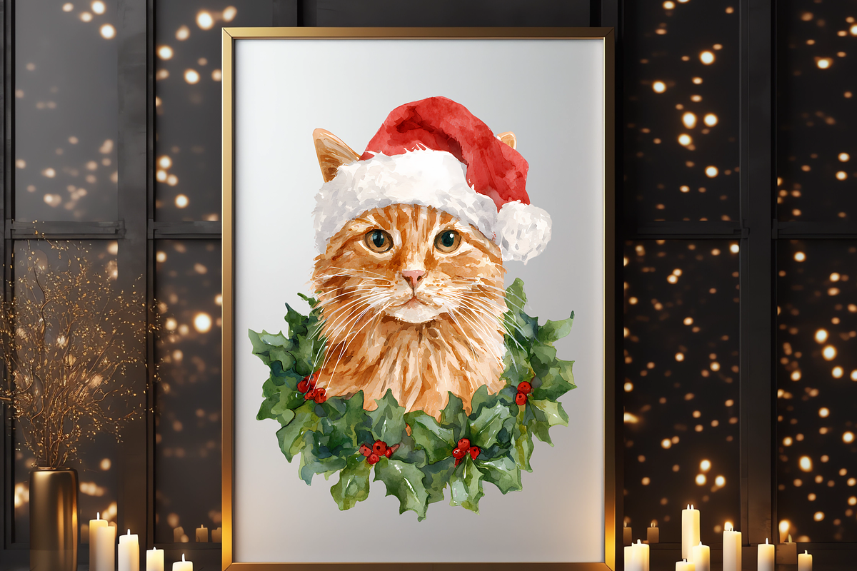 Vintage Christmas Farm Clipart, a Seasonal Illustration by LA Design (Photo 5 of 9)
