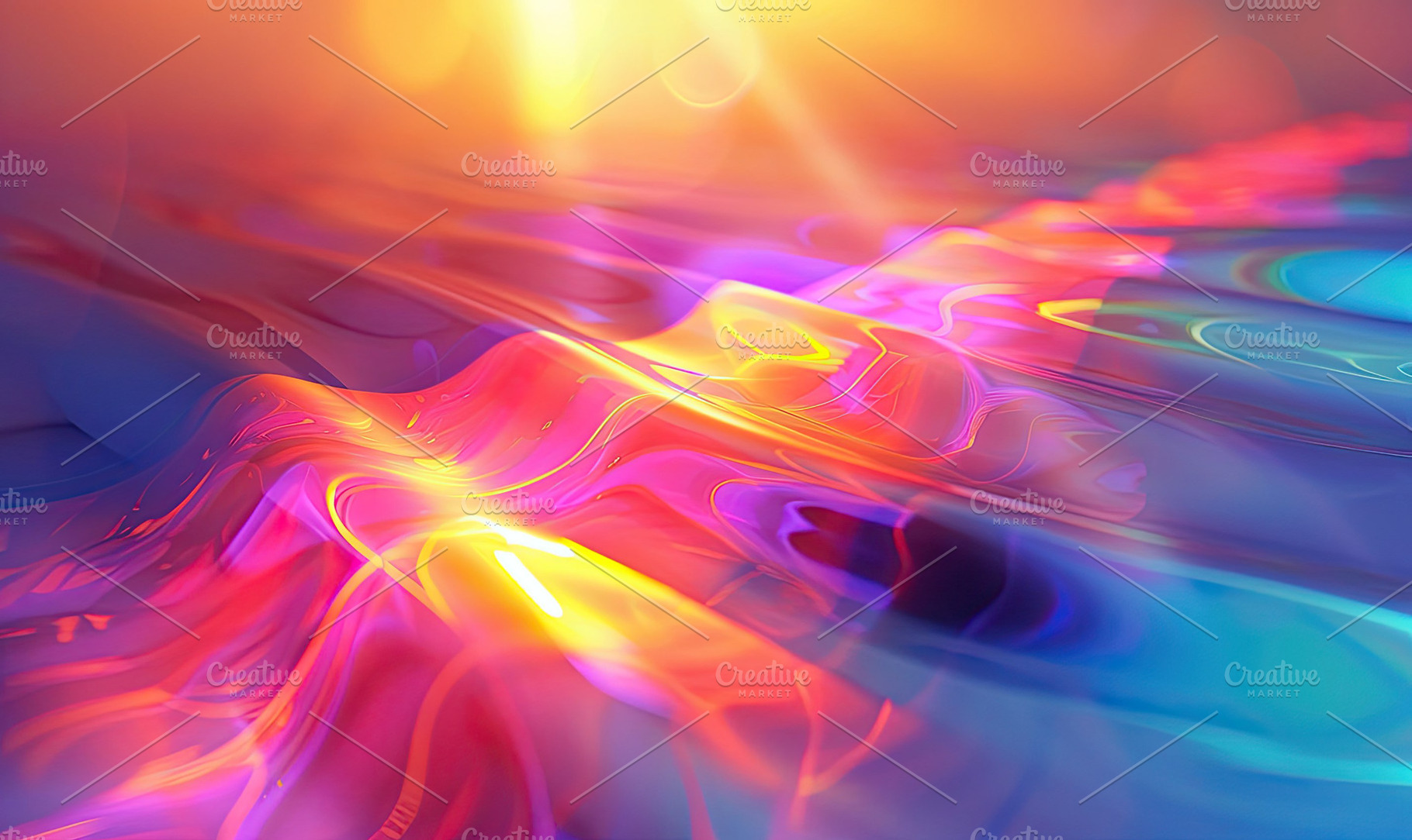 A digital artwork of flowing shapes, a Photo by LOGOCREATIVE