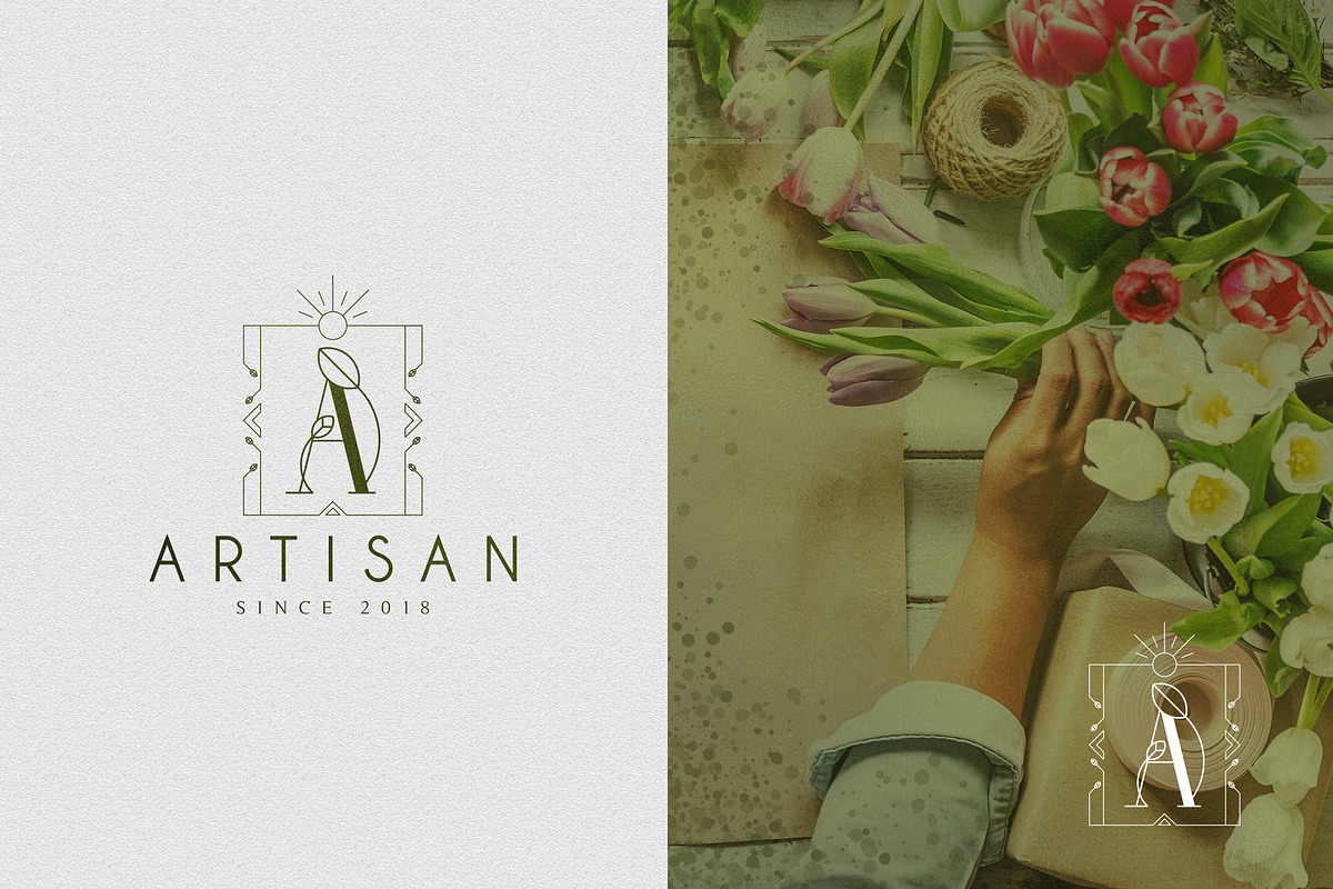 [Spring Vibes] A-Z logo designs -50%, a Branding & Logo Template by VP Fonts (Photo 2 of 29)