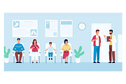 People in doctor waiting room, a Healthcare Illustration by Good Studio (Thumbnail 2 of 4)