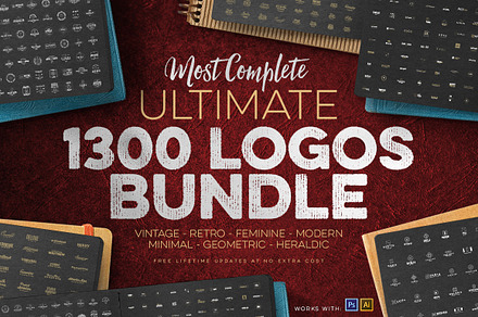 1300 Logos Ultimate Bundle, a Branding & Logo Template by Graphicdome