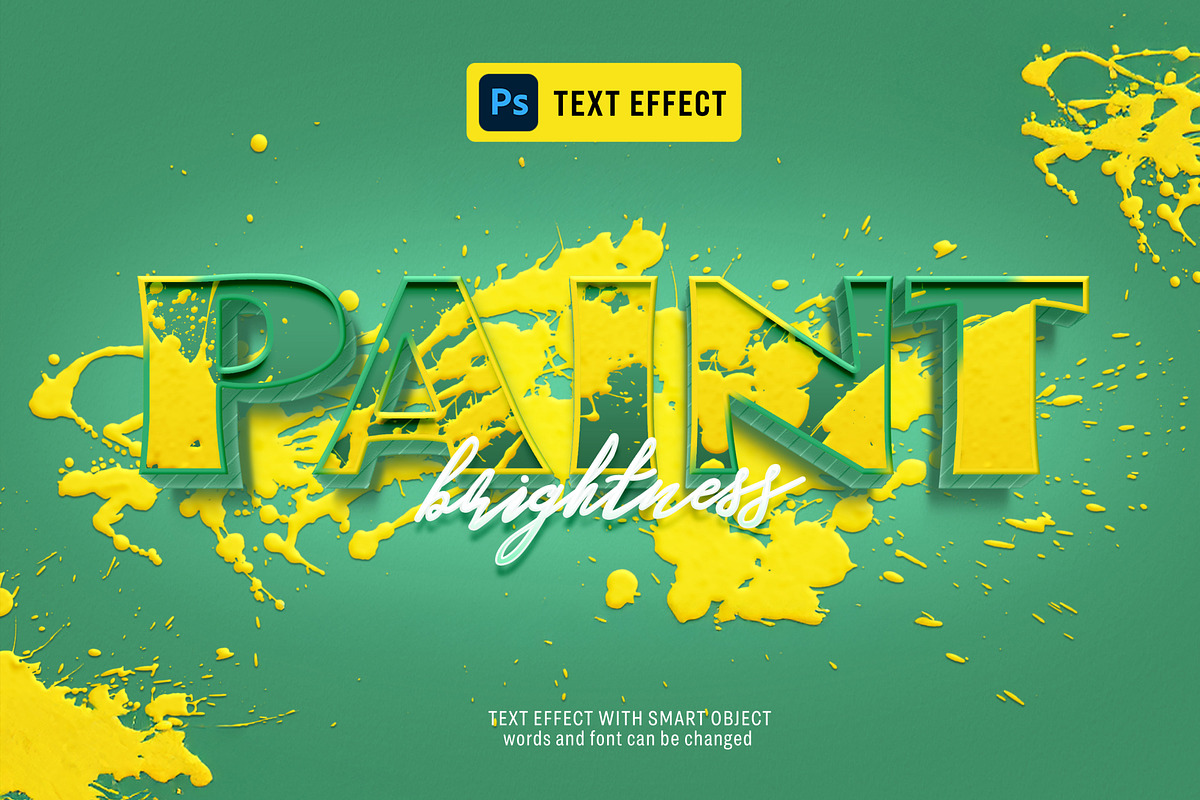 Paint PSD Text Effect, a Layer Style Add-On by PopotLane