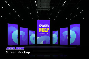 LED Vertical Screen Projector Mockup, a Mockup by Mockupnine
