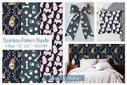 Cute Dog and Paw Print Patterns, an Illustration by Johanna V. Creative (Thumbnail 1 of 4)