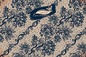 Seamless lace patterns with flower  