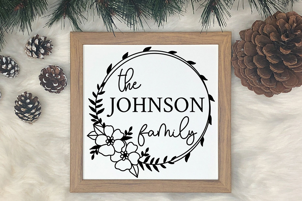 Family Monogram Frames SVG Bundle, an Object Graphic by Dasagani (Photo 5 of 8)