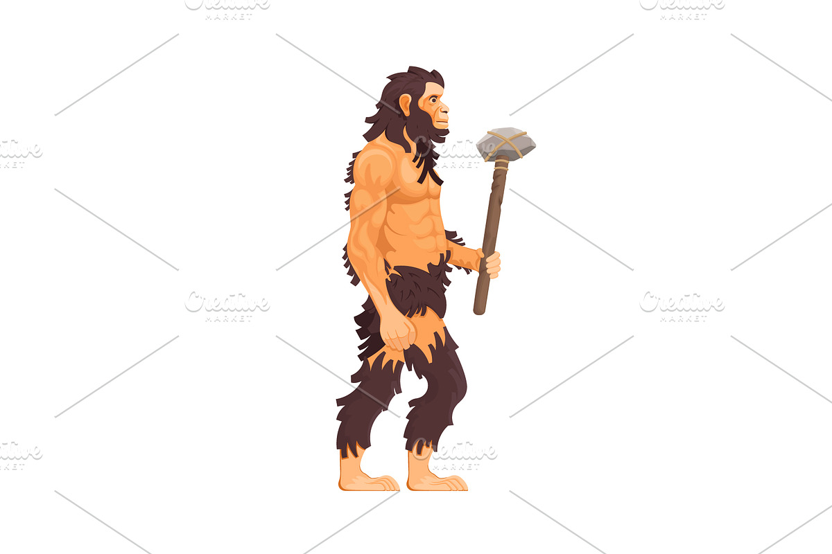Prehistoric caveman character, a Person Illustration by Yayasya (Photo 2 of 3)